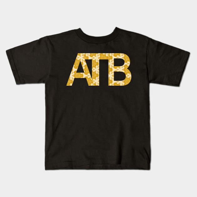 ATB Logo Gold Kids T-Shirt by AXOLOTL THE BAND